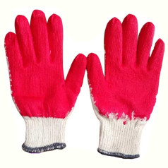 High-quality red-coated fiber gloves T134