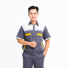 Evinz AV17 work safety clothing, engineer uniform, breathable material, Size M - Joint venture khaki fabric